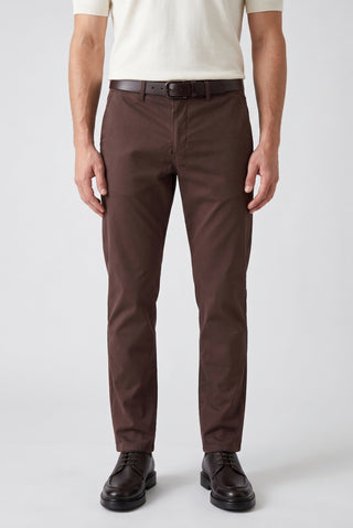 Orta Kahve Regular Fit Standart Kesim Yandan Cep Kanvas / Chino Pantolon