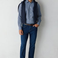 Indigo Slim Fit Skinny Cotton 5 Pocket Denim Pants