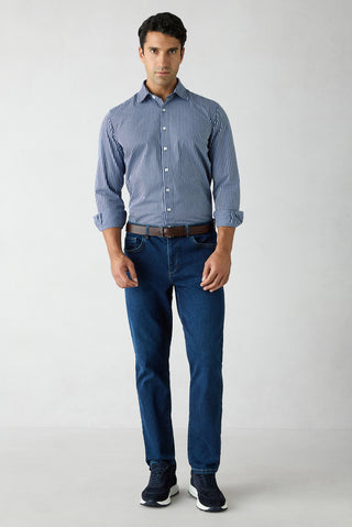 İndigo Regular Fit Standart Kesim Pamuklu 5 Cep Denim Pantolon