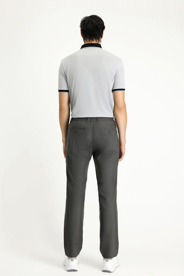 Koyu Füme Relaxed Fit Rahat Kesim Beli Lastikli İpli Likralı Pantolon