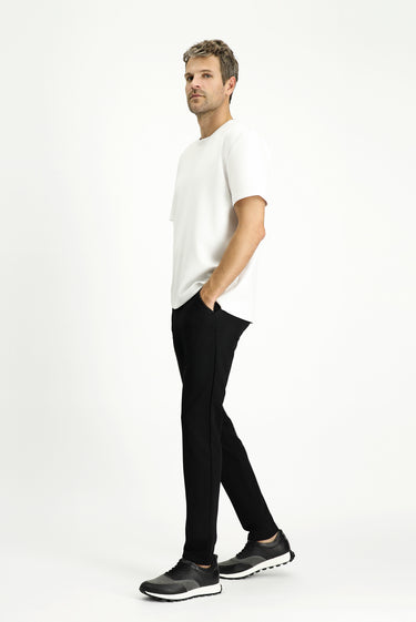 Siyah Slim Fit Dar Kesim Kanvas / Chino Pantolon