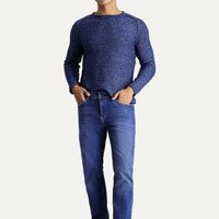 Orta Lacivert Super Slim Fit Eksra Dar Kesim Likralı Denim Pantolon