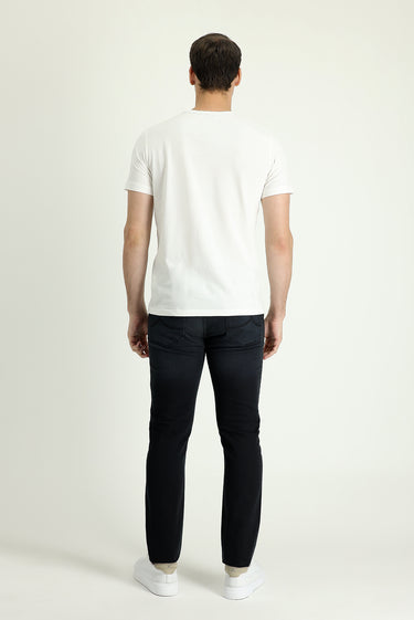 Siyah Super Slim Fit Ekstra Dar Kesim Likralı Denim Pantolon