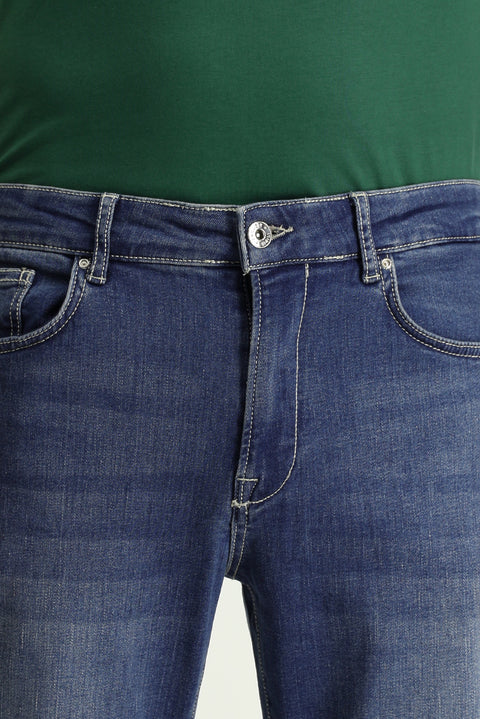 İndigo Regular Fit Standart Kesim Likralı Denim Pantolon