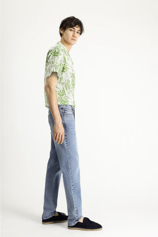 İndigo Regular Fit Standart Kesim Likralı Denim Pantolon