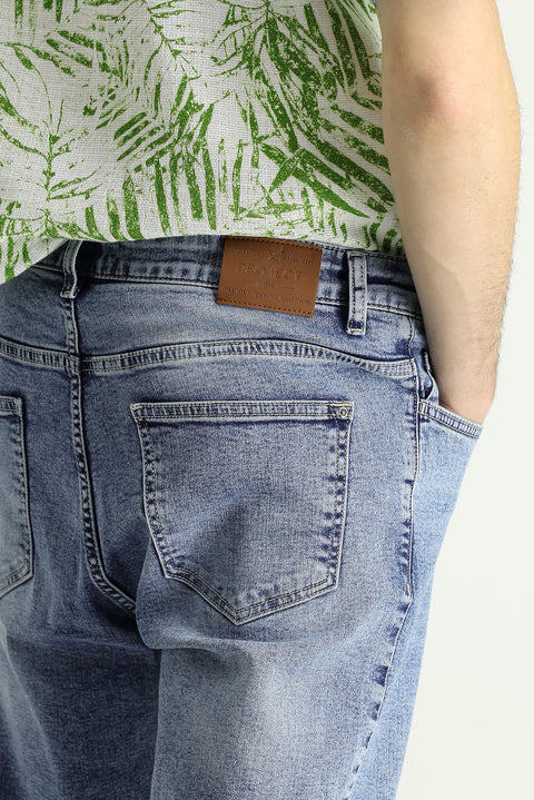 İndigo Regular Fit Standart Kesim Likralı Denim Pantolon