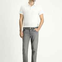 Orta Gri Slim Fit Dar Kesim Likralı Denim Pantolon