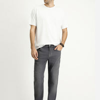 Orta Füme Regular Fit Likralı Denim Pantolon