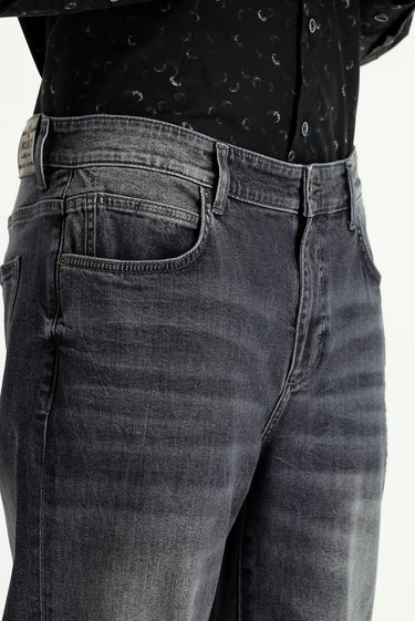 Orta Gri Regular Fit Likralı Denim Pantolon