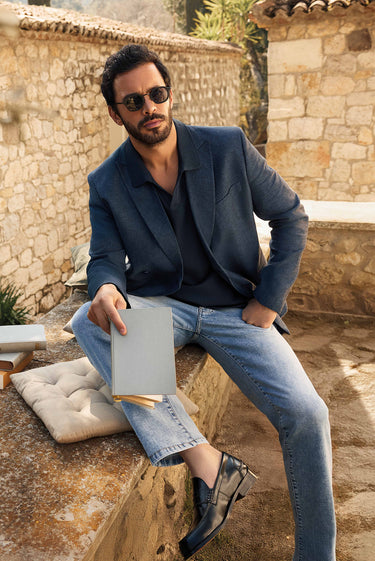 İndigo Regular Fit Likralı Denim Pantolon