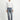 Orta Gri Regular Fit Likralı Denim Pantolon