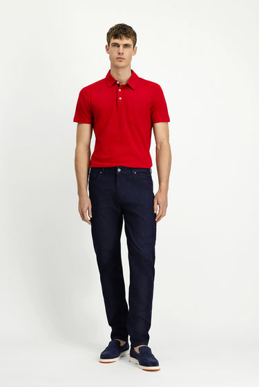Koyu Lacivert Regular Fit Likralı Denim Pantolon