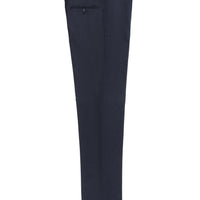 Koyu Lacivert Regular Fit Likralı Desenli Klasik Kumaş Pantolon