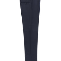 Koyu Lacivert 6 Drop Regular Fit Standart Kesim Likralı Desenli Klasik Kumaş Pantolon