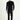 Koyu Siyah Slim Fit Dar Kesim Klasik Kumaş Pantolon
