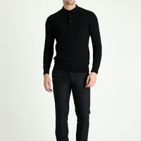 Koyu Siyah Relaxed Fit Rahat Kesim Klasik Kumaş Pantolon