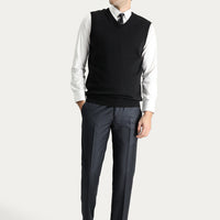 Koyu Antrasit 7 Drop Slim Fit Dar Kesim Klasik Kumaş Pantolon