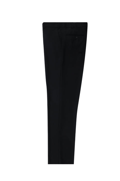 Black 4-Drop Relaxed Fit Classic Fabric Trousers