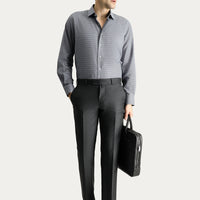 Orta Antrasit Slim Fit Dar Kesim Klasik Kumaş Pantolon