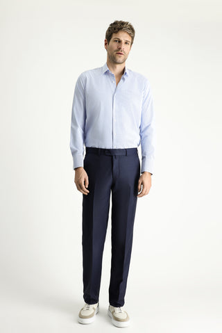 Koyu Lacivert 6 Drop Regular Fit Standart Kesim Klasik Kumaş Pantolon