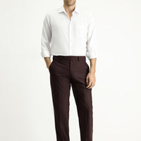 Koyu Bordo Regular Fit Klasik Kumaş Pantolon