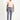 Havacı Mavi Super Slim Fit Ekstra Dar Kesim Beli Lastikli İpli Gofre Likralı Klasik Kumaş Pantolon