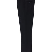 Koyu Lacivert Slim Fit Dar Kesim Yünlü Klasik Kumaş Pantolon