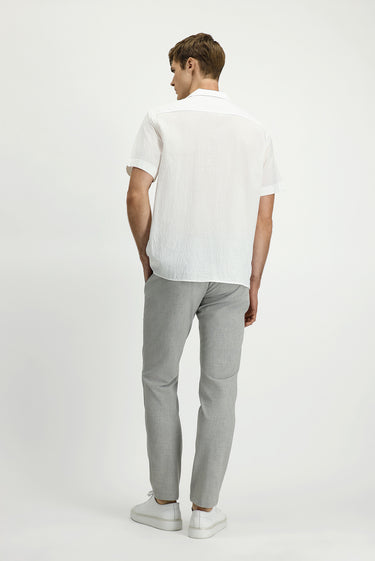 Açık Gri Regular Fit Beli Lastikli İpli Likralı Pantolon