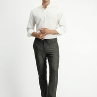 Medium Khaki 7 Drop Super Slim Fit Extra Narrow Cut Elastic Waist Drawstring Patterned Lycra Classic Fabric Trousers