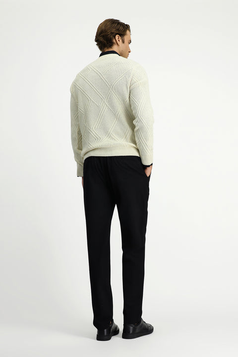 Siyah 7 Drop Super Slim Fit Eksra Dar Kesim Likralı Beli Lastikli İpli Klasik Kumaş Pantolon