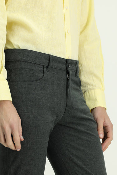 Koyu Yeşil Slim Fit Dar Kesim Yünlü Kumaş Pantolon