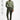 Koyu Haki Techno-Line Super Slim Fit Ekstra Dar Kesim Likralı Beli Lastikli İpli Klasik Kumaş Pantolon