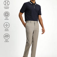 Mid Mink Techno-Line 7 Drop Super Slim Fit Extra Narrow Cut Lycra Classic Fabric Trousers