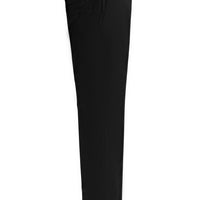 Koyu Siyah 4 Drop Relaxed Fit Rahat Kesim Likralı Desenli Klasik Kumaş Pantolon