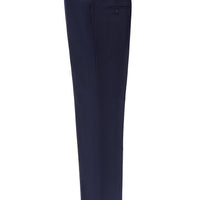 Orta Lacivert Regular Fit Likralı Desenli Klasik Kumaş Pantolon