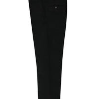 Siyah 4 Drop Relaxed Fit Rahat Kesim Yünlü Klasik Kumaş Pantolon