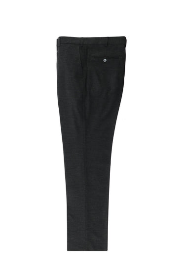Koyu Antrasit Slim Fit Dar Kesim Yünlü Klasik Kumaş Pantolon