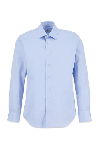 Uçuk Mavi Uzun Kol Slim Fit Non Iron Ütü Gerektirmeyen %100 Pamuk Klasik Gömlek