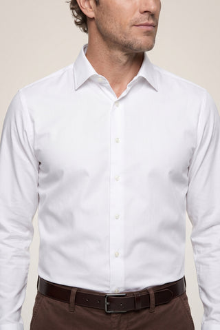 Beyaz Uzun Kol Slim Fit Non Iron Ütü Gerektirmeyen %100 Pamuk Klasik Gömlek
