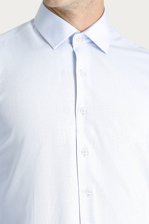 Light Blue Long Sleeve Slim Fit Oxford Cotton Shirt