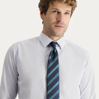 Light Blue Long Sleeve Slim Fit Narrow Cut Non-Iron Cotton Shirt