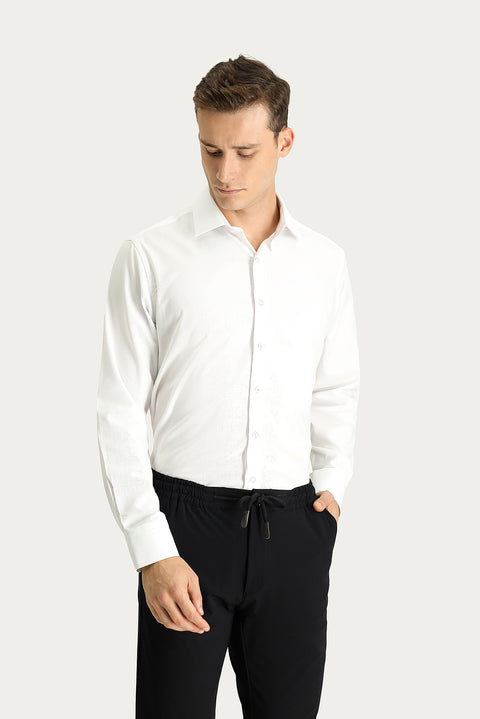 Beyaz Uzun Kol Regular Fit Oxford Pamuk Gömlek