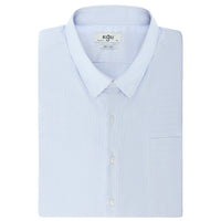 Açık Mavi Uzun Kol Klasik Desenli Non Iron Cepli Pamuklu Gömlek