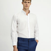 Beyaz Uzun Kol Regular Fit Non Iron Ütü Gerektirmeyen Pamuklu Düğmeli Yaka Gömlek