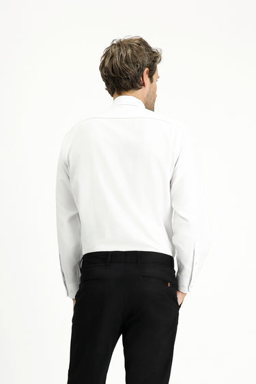 Beyaz Uzun Kol Regular Fit Klasik Yaka Pamuklu Kolay Ütülenebilir 4 Mevsim Oxford Gömlek