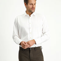 Beyaz Uzun Kol Slim Fit Dar Kesim Klasik Pamuk Gömlek