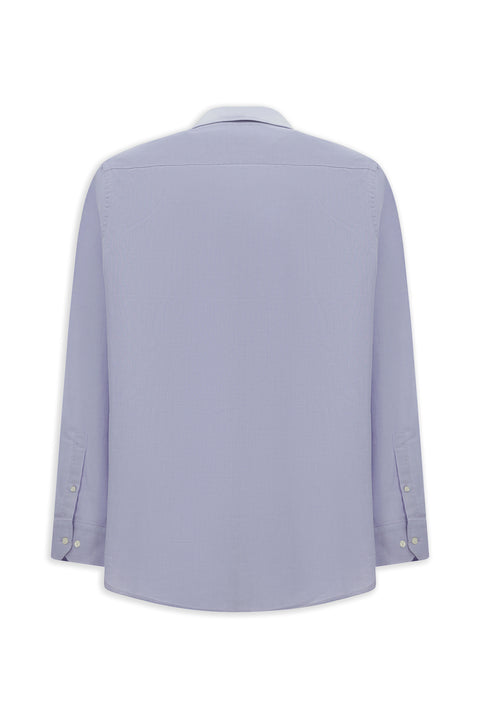 Lilac Long Sleeve Slim Fit Narrow Cut Cotton 4 Seasons Oxford Shirt
