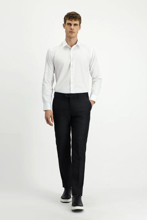 Beyaz Uzun Kol Slim Fit Dar Kesim Klasik Non Iron Pamuklu Gömlek