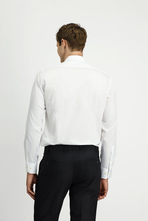 Beyaz Uzun Kol Slim Fit Dar Kesim Klasik Non Iron Pamuklu Gömlek
