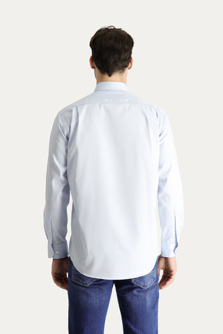 Açık Mavi Uzun Kol Klasik Non Iron Oxford Pamuklu Gömlek